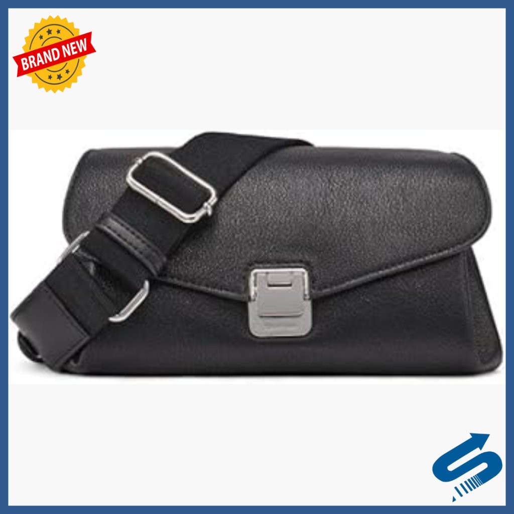 Vegan Leather Crossbody Bag With Organizational Pockets, Adjustable Strap